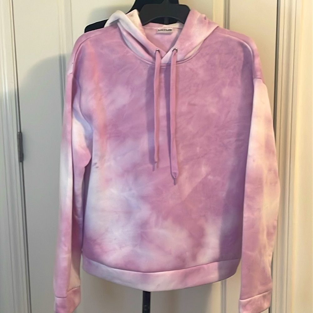 Lotus Active By Seven Purple Tie-Dye Hoodie Size XL